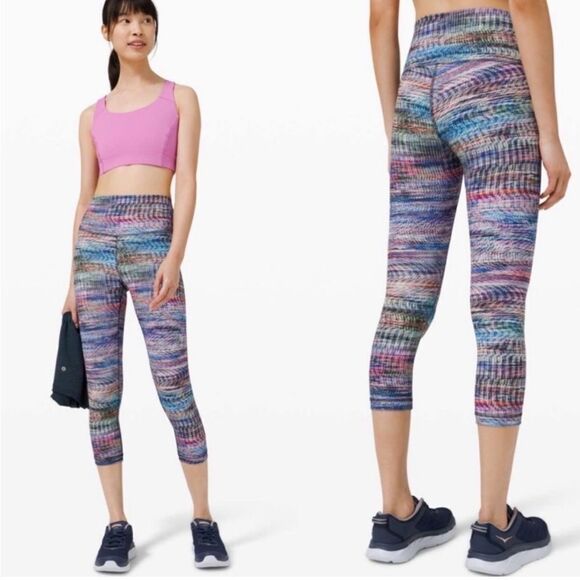 Lululemon Wunder Train Hi Rise Crop Legging Digital Oasis - Picture 1 of 12
